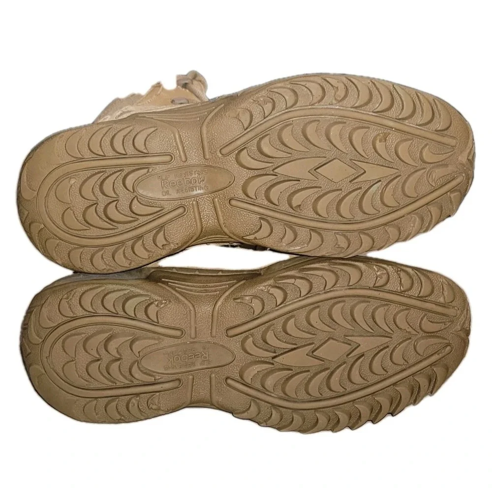 Reebok Rapid Response RB8850‎ Men's 9 M Composite Toe Side Zip Work Boots Coyote